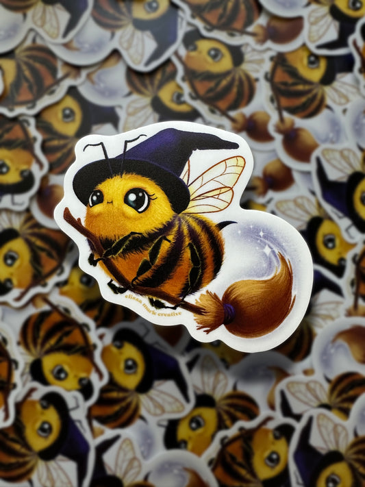 Bee-Witched Bee Sticker