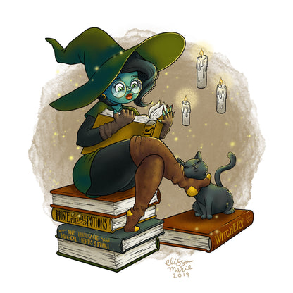 Book Witch Art Print