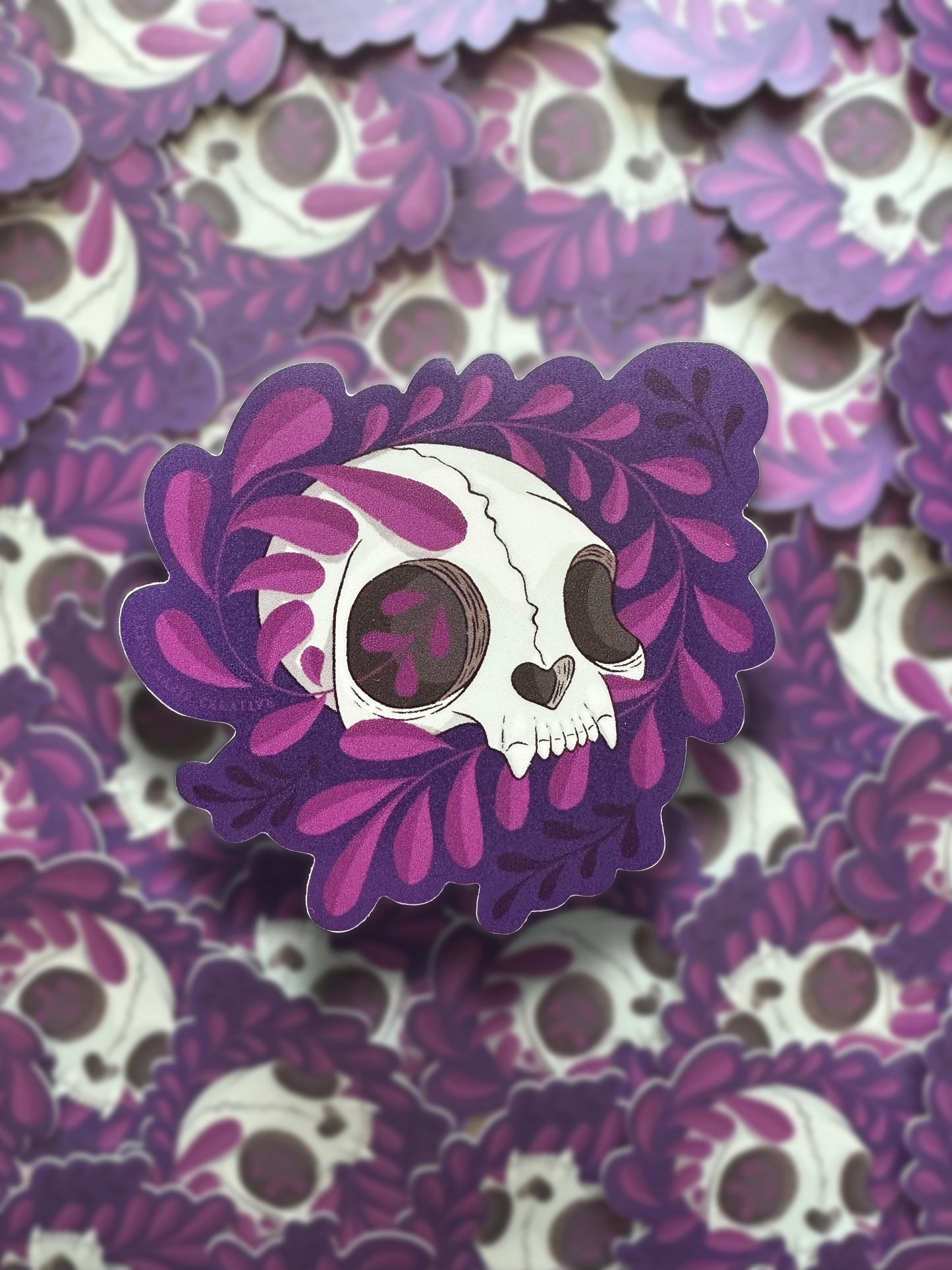 Cat Skull Sticker