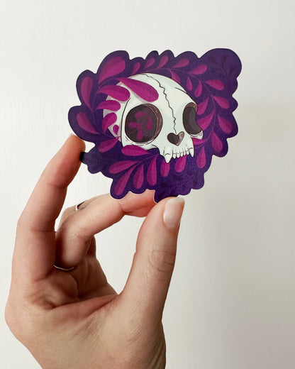 Cat Skull Sticker