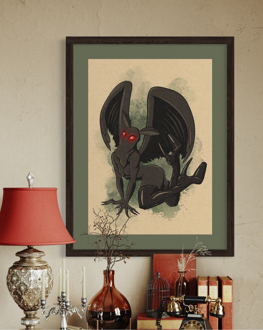 Moth-Them Pinup Art Print