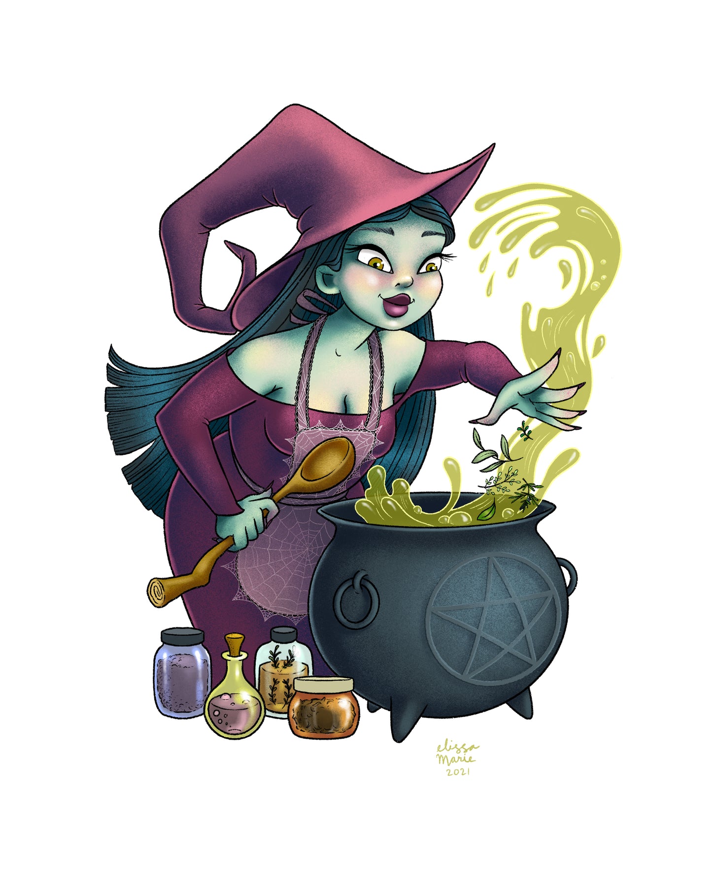 Kitchen Witch Art Print