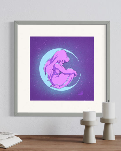 Moon Ladies: Moon Art Print