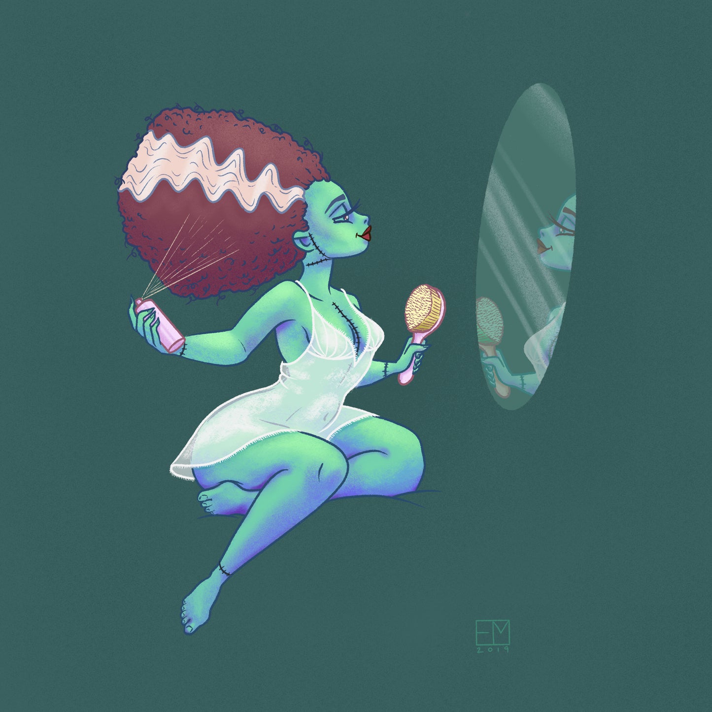 Mrs. Frankenstein Art Print