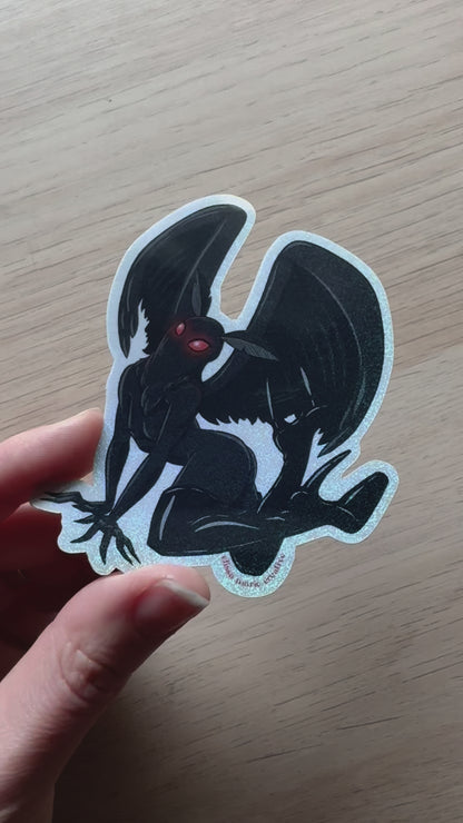 MothThem Pin-Up Glitter Sticker