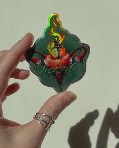 Sacral Heart Holo Sticker
