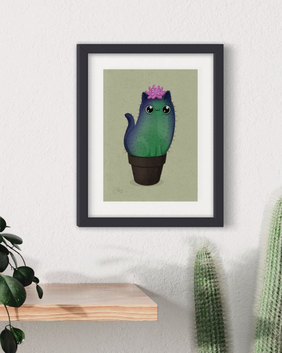 Fuchsia Prickly Purr Catcus Art Print | cactus | succulents