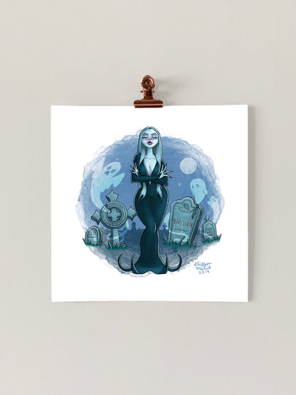 Cemetery Witch Art Print