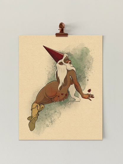 Gnome Pinup Art Print