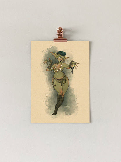 Goblin Pinup Art Print