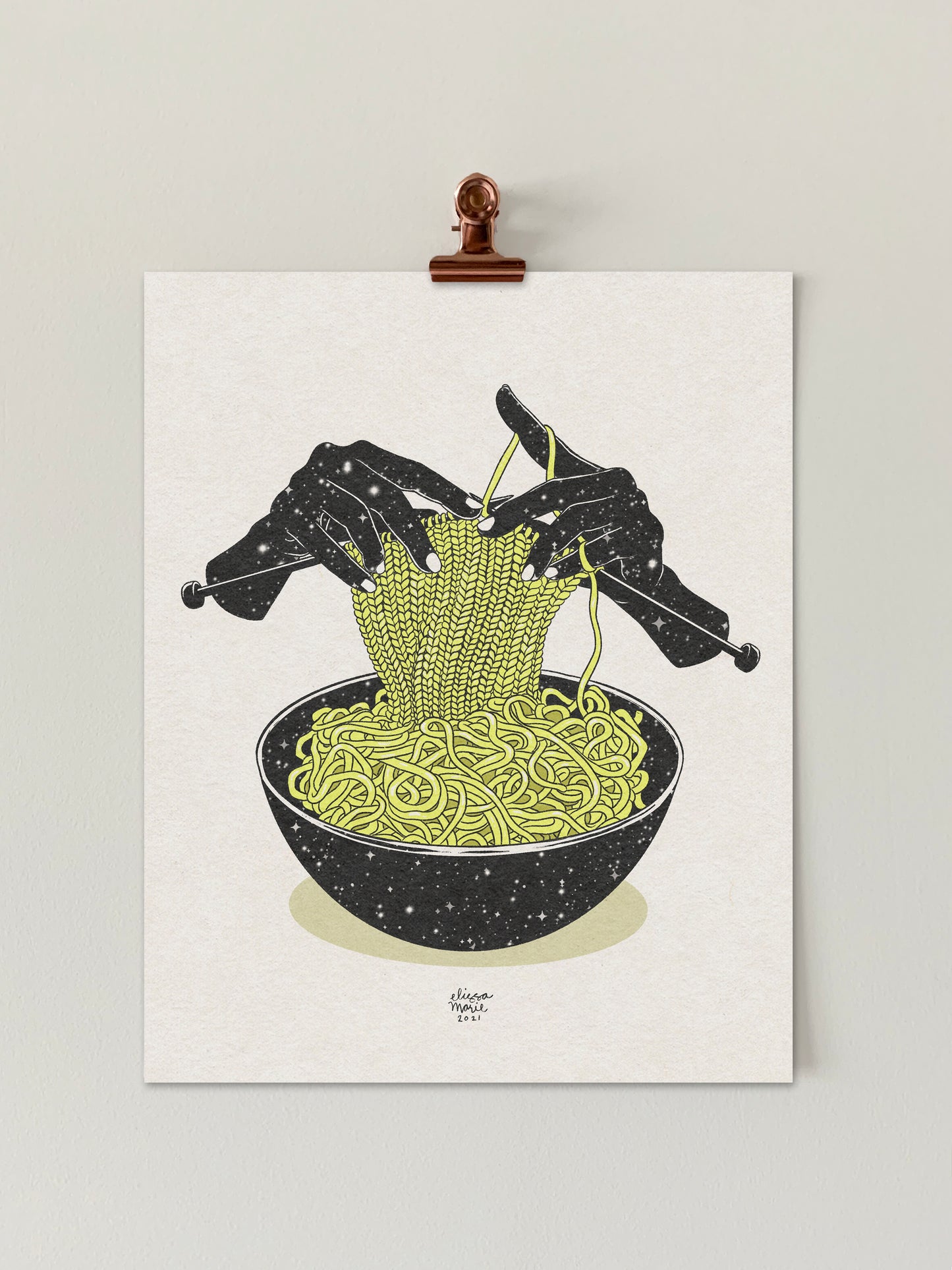 Knitting Noodles Art Print