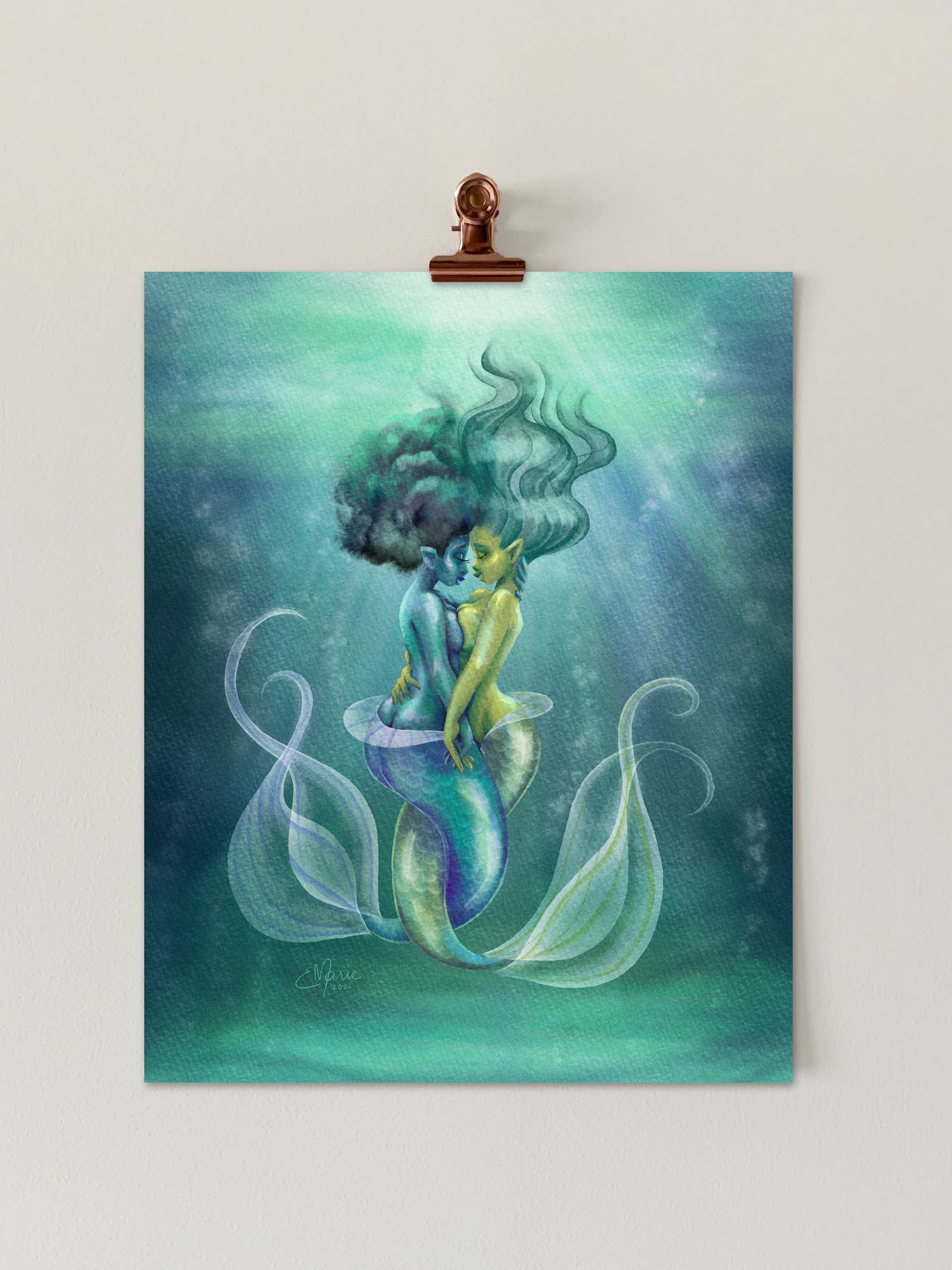 Mermaid Squish Art Print