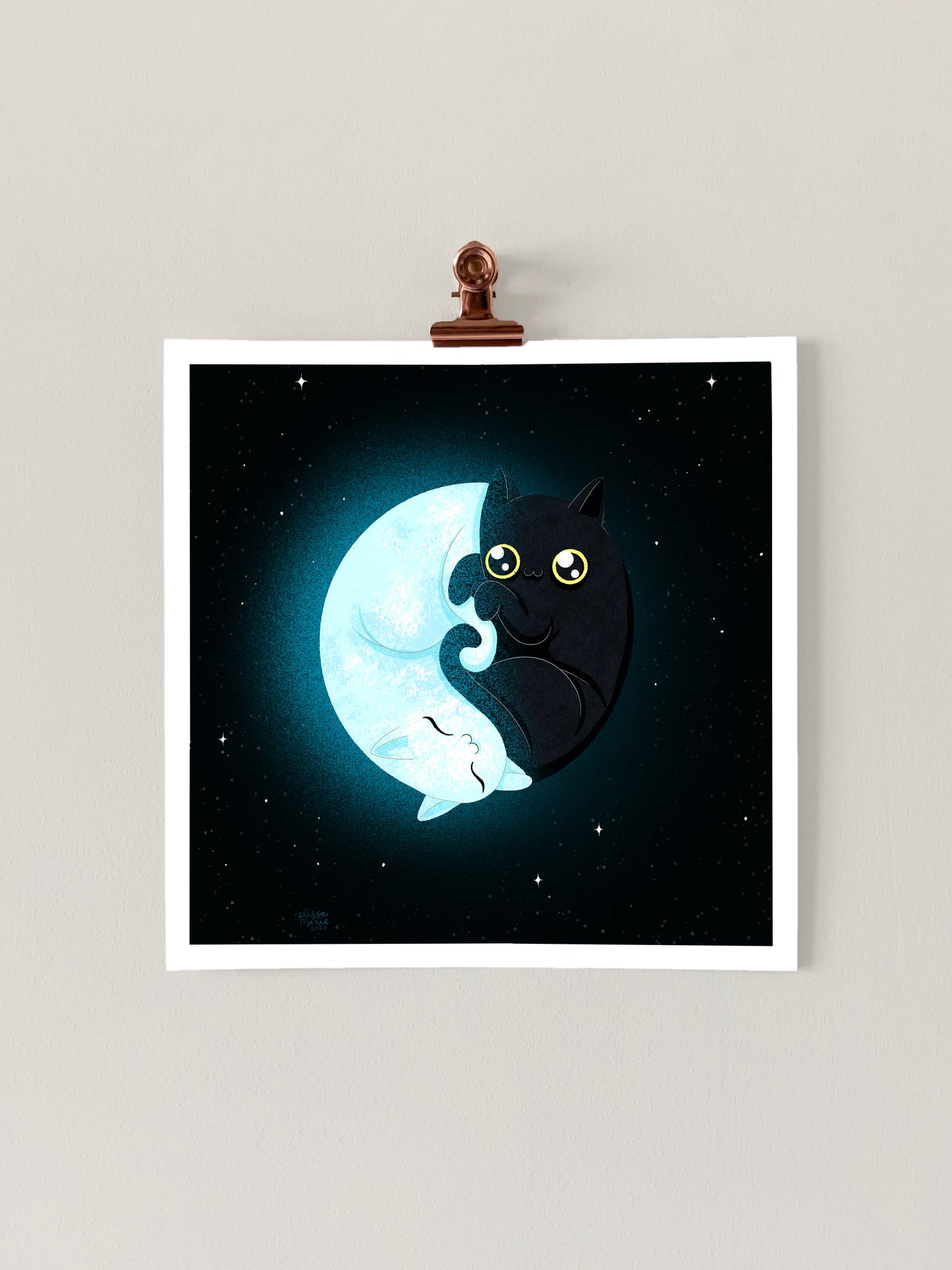 Quarter Mewn Art Print