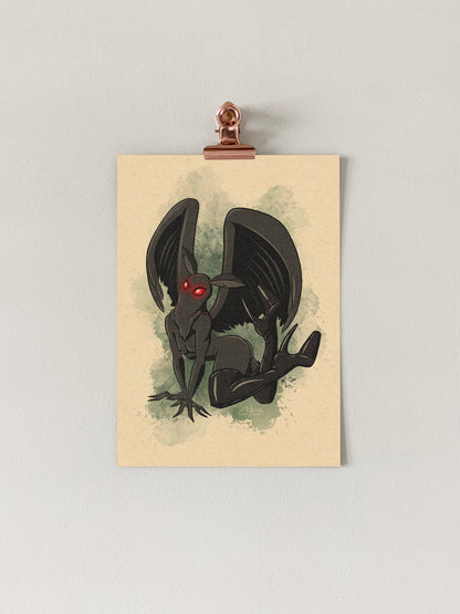Moth-Them Pinup Art Print