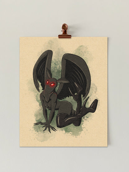 Moth-Them Pinup Art Print