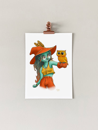 Owl Witch Art Print