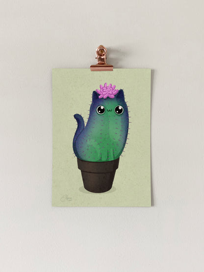 Fuchsia Prickly Purr Catcus Art Print | cactus | succulents