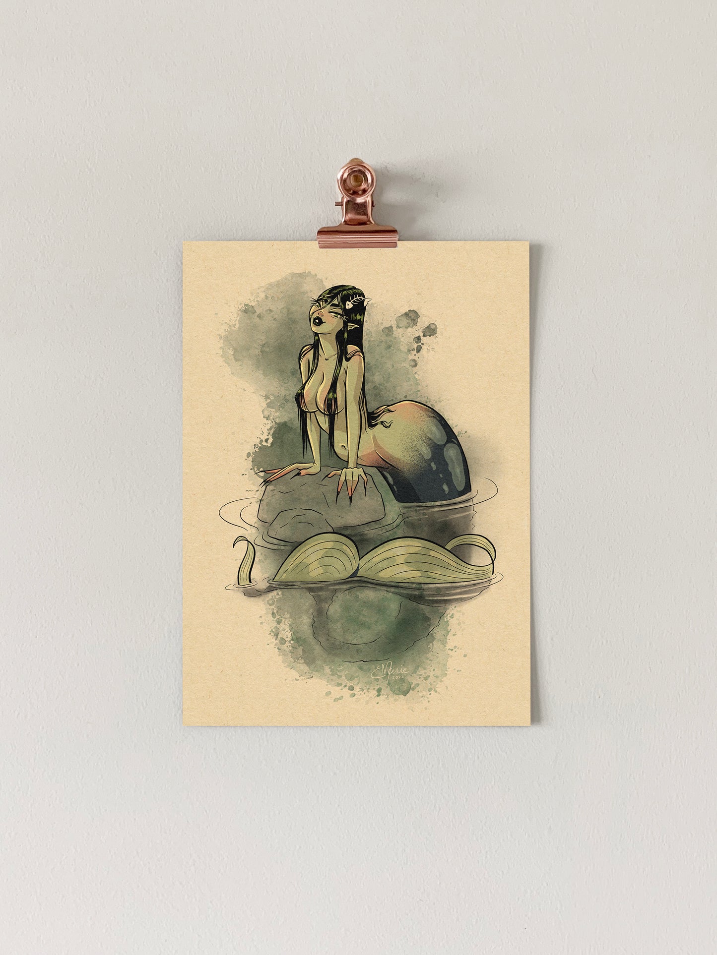 Rusalka Pinup Art Print