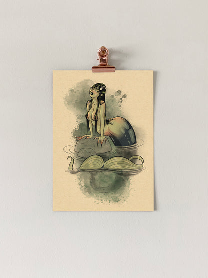 Rusalka Pinup Art Print