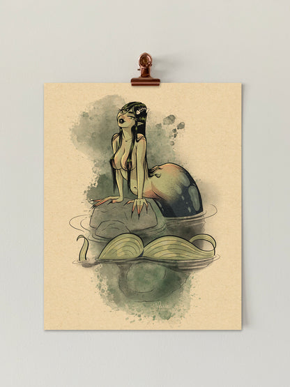 Rusalka Pinup Art Print
