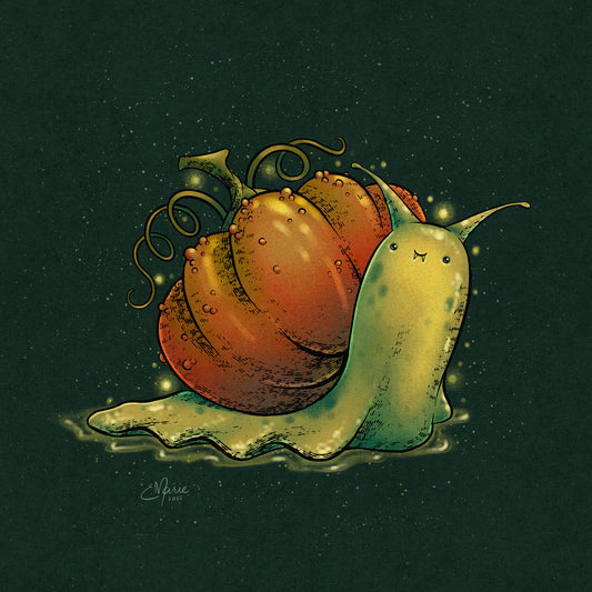 Pumpkin Snail Art Print