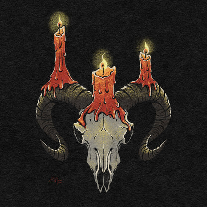 Ram Skull Art Print