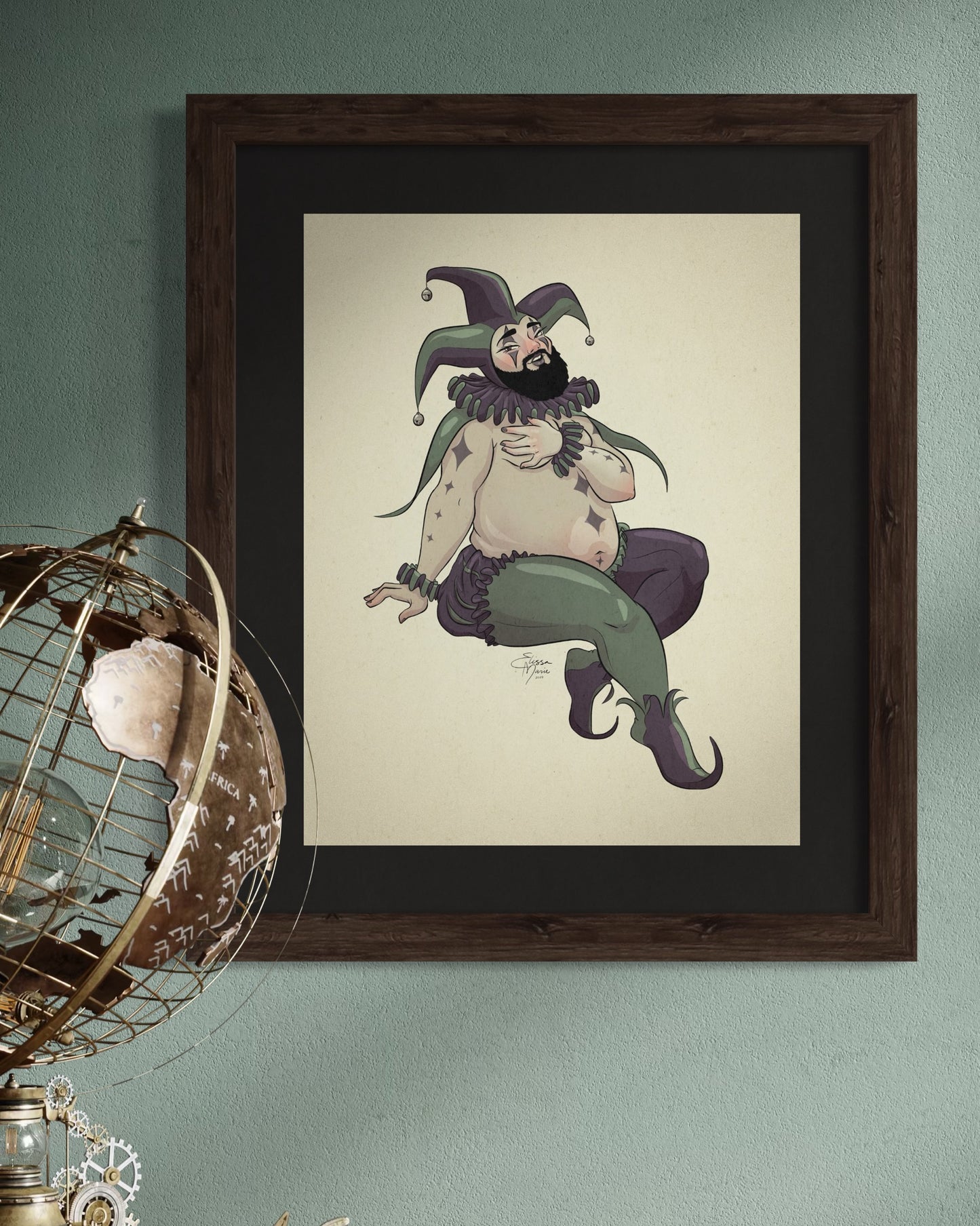 Jester Pin-Up Art Print