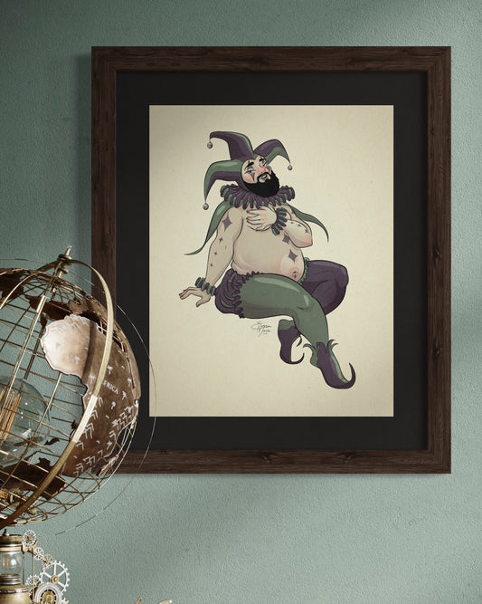 Jester Pin-Up Art Print