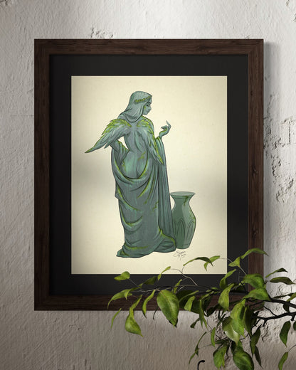 Living Statue Pin-Up Art Print