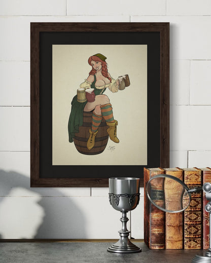 Tavern Wench Pin-Up Art Print