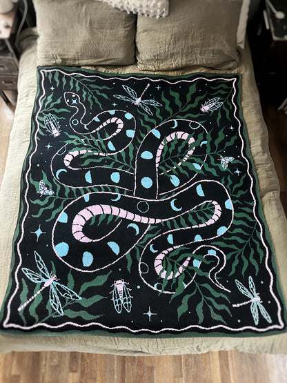 Swamp Magick Knitted Blanket