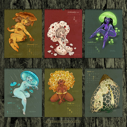 2025 Pin-Up Calendar: The Toadstool Coven