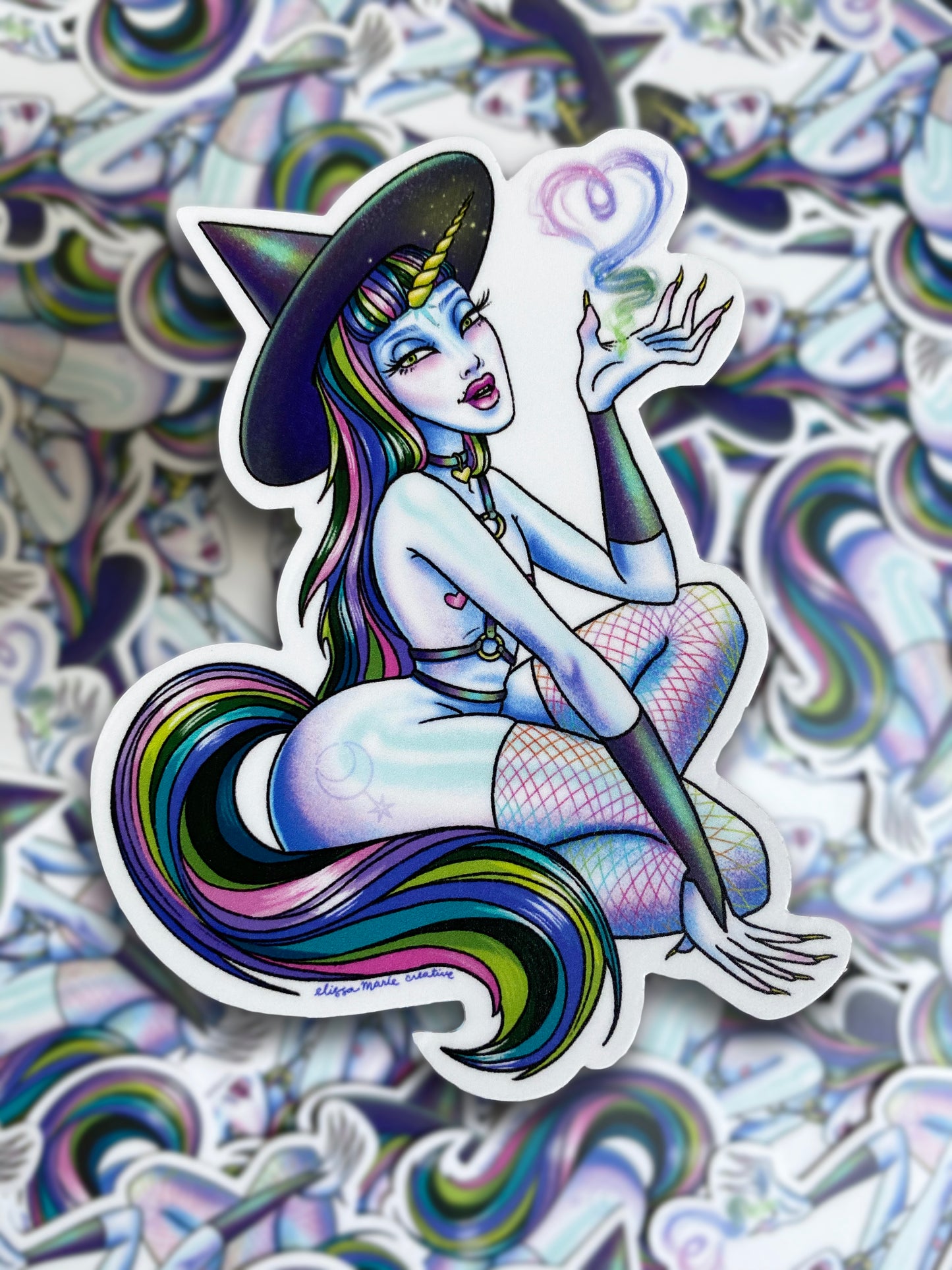 Unicorn Witch Sticker